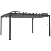 Selius Pergola – 3 x 4 Meter – Aluminiumrahmen – Anthrazit – Wasserabweisendes Pavillon
