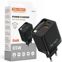 Wisam Teltech Schnellladegerät GaN USB / USB-C / Kabel USB-C 65W 65W PD PPS