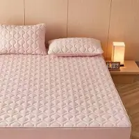 Merkloos Bettlaken 200 x 220 cm – Baumwolle, rosa, mit 2 Kopfkissenbezügen