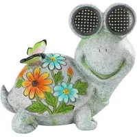 Maximex LED Dekofigur "Modell Blinky Eyes Schildkröte", bunt (mehrfarbig), B:20cm H:17cm L:12cm, Leuchten, LED Dekofigur, solarbetriebene Gartenfigur mit leuchtenden Augen, für Garten & Balkon