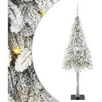 vidaXL Weihnachtsbaum Weiß 150 cm PE und Stahl