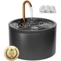 Sonstiges Trinkbrunnen Keramik 2.1L für Katzen und Hunde, Ultra-leise, Triple-Filtration, Schwarz