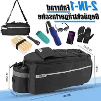 Markenlos Fahrradtasche für Pannier Rack, isolierte Tasche mit reflektierenden Streifen, wasserdicht und geräumig 10 Liter