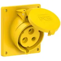 Pce 423-4ttf9 CEE-Anbausteckdose schräg (92x100mm) 32A 3p 4h IP44/IP54 TT 4234ttf9