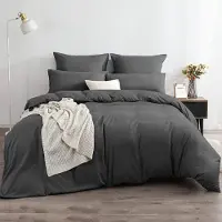 Trankielo - Bettwäsche-Set, 200 x 220 cm - Mikrofaser, bügelfrei und knitterarm - Inklusive 2 Kopfkissenbezügen, 80 x 80 cm
