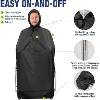 Markenlos Rollstuhlponcho für Wärme und Komfort - wasserabweisend, einstellbar, reflektierend
