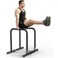 Selius Dips-Station, verstellbare Höhe, Belastbarkeit: 180 kg, Material: legierter Stahl, Farbe: schwarz