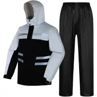Merkloos Leichte, wasserdichte Regenjacke mit Hose für den Outdoor-Bereich