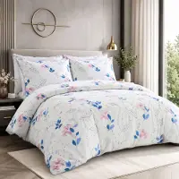 Merkloos Bettbezug-Set, 200 x 200 cm - Baumwolle mit Blumenmuster
