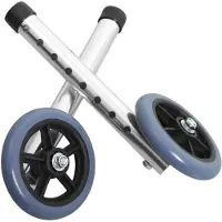 Merkloos 2 Stück verstellbare Aluminium-Rollen für Rollator