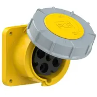 Pce 334-4 CEE-Anbausteckdose gerade (100x100) 63A 4p 4h IP67 POWER TWIST 3344