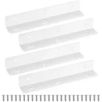 Merkloos Winkelwinkel Winkelbeschlag Eckverbinder - 190 x 30 x 30 mm - Weiß - Mit Schrauben - Für Möbel und Hochbeet