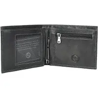 Merkloos Leren Brieftasche, schwarz, mit Münzfach