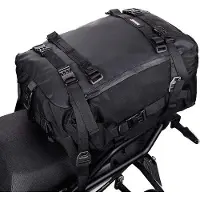 Unyqoos Motorradtasche 30 L – multifunktionale, modulare Satteltasche & Gepäckträgertasche, Polyester, schwarz, 30 x 20 x 65 cm, wasserdichter Innenbeutel