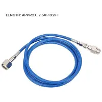 Markenlos Adapterset für CO2-Zylinder - Hochdruckschlauch - Langlebig und robust - Blau - Geeignet für Erfrischungsgetränke - 2,5 Meter - Benutzerfreundlich