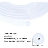 Markenlos Dailygoods - Silikonschlauch 6m - Lebensmittelsicherer Schlauch - Flexibler Schlauch - Hohe Temperaturbeständigkeit - Transparenter Schlauch