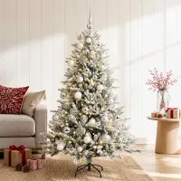 Syfax Künstlicher Weihnachtsbaum mit Weihnachtskugel 150 cm 150 LEDs