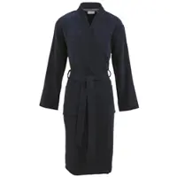 Carl Ross Unisex-Bademantel "41110" Gr. L, blau (night blau), L, N-Gr, Walkfrottier, Hausmäntel, Unisex-Bademantel, Midilänge
