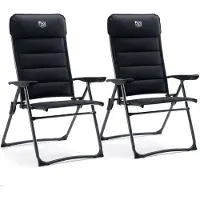 Merkloos Campingstuhl Gartenstuhl Klappstuhl - Hohe Rückenlehne - Aluminium - 150 kg