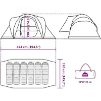 vidaXL Kuppel-Familienzelt 6 Personen Braun Wasserdicht