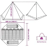vidaXL Tipi-Familienzelt 8 Personen Blau Wasserdicht
