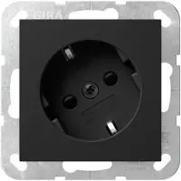 Gira System 55 30-Grad Winkelsteckdose Schwarz Matt - 4418005