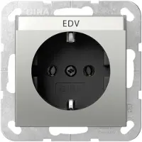 Gira SCHUKO-Steckd. BSF System 55 Edelstahl(lack.) 4457600