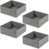 Merkloos Set aus 4 zusammenklappbaren Aufbewahrungsboxen für Kleidung