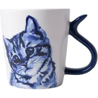 Heinen Delfts Blauw – Becher Kattenstaart - Vriendelijk - 300 ml