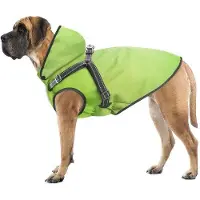 Benza Ibenzoa Reflektierende Regenjacke für Hunde – wasserdichte Polyester-Beschichtung, verstellbare Bänder, einfach anzulegen, pflegeleicht, für alle Größen