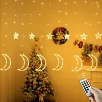 Dripio Lichtgordijn 138 LEDs 5,5 m 8 Modi Ster Mond IP65 Timer