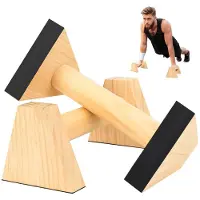 Merkloos 2 Holz-Handgriffe für Liegestütze, geeignet für Calisthenics