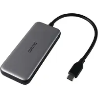 Deltaco USBC-HUB204, USB Typ-C, USB Typ-C, 5000 Mbit/s, Grau, 100 W, Rundkabel