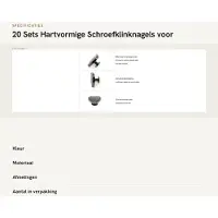 Markenlos Dailygoods- Schraubnieten Herzform 20 Sets - Zinklegierung - Kopfgröße 10 x 10 mm - Basisdurchmesser 7 mm - Für Lederhandwerk - DIY Zubehör - Nieten