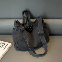 Markenlos Uni Baumwoll Schultertasche | Handtasche für Damen | Modische Shopper für den täglichen Gebrauch, Büro, Schule und Reisen