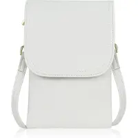 Merkloos Damen Schultertasche mit 3 Fächern und Handyhalterung