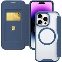 Merkloos Folio-Hülle aus Leder für das iPhone 13 Pro mit RFID-Schutz und MagSafe-Funktion