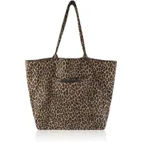 Merkloos Shopper aus Cordstoff mit Leopardenmuster für Damen