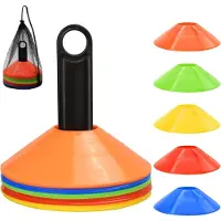 Merkloos Set mit 60 Mini-Trainingshütchen für Sporttraining