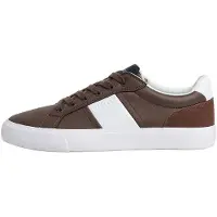 Hackett London für Herren. HMS200105 Braune Blake Handle Sneaker aus Leder (41), Flach, Spaltleder, Schnürung, Lässig