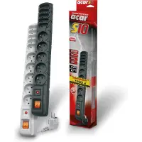 Acar HSK DATA ALP-ACARS10---0N, 1,5 m, Drinnen, Kunststoff, Schwarz, Universal, 5 AC-Ausgänge