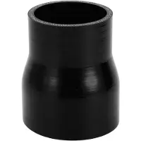 Markenlos Silicone Schlauch 4-lagig - Innendurchmesser 63mm - Länge 100mm - Dicke 5mm - Schwarz - Hitzebeständig - Kühlschlauch