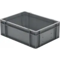LA-KA-PE LA KA PE Transportstapelkasten grau L400xB300xH145mm Wände / Boden geschlossen PP - TK400/ 145-0