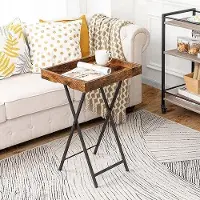 Markenlos Klapptisch - Faltbares Serviertablett 36D x 48B x 70H cm