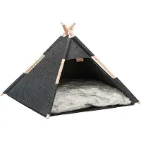 Markenlos Innenkissen Grau Tipi Cavity - 55 × 65 × 55 cm für Katzen und kleine Hunde