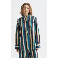 Scotch & Soda Relaxed-fit Striped Shirt El Cosmico Stripe Deep Lagoon Größe: 40 | Longsleeves Outlet | Damen