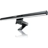 CSL Monitorlampe mit Touch-Bedienung, LED Screenbar stufenlos dimmbar, Bildschirmlampe mit 3 Lichtfarben, Memory-Funktion, 35 Grad schwenkbar, Aluminium, 45,5 cm, schwarz