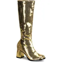 Bordello SPECTACUL-300SQ Damen Boots von , Gold , EU 45, US 15