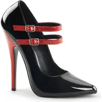 Devious DOMINA-442 Damen Pumps von , Schwarz-Rot EU 43, US 13