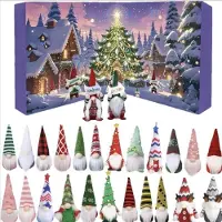 Merkloos Weihnachtsgnom-Adventskalender mit 24 Figuren – Dekoration für die Feiertage